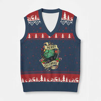 Funny Xmas Tabletop RPG V-Neck Knit Sweater Vest Merry Critmas D20 RPG Gamer Gaming - Wonder Print Shop