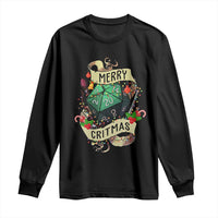 Funny Christmas Tabletop RPG Long Sleeve Shirt Merry Critmas D20 RPG Gamer Gaming - Wonder Print Shop