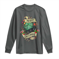 Funny Christmas Tabletop RPG Long Sleeve Shirt Merry Critmas D20 RPG Gamer Gaming - Wonder Print Shop