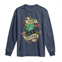 Funny Christmas Tabletop RPG Long Sleeve Shirt Merry Critmas D20 RPG Gamer Gaming - Wonder Print Shop