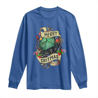 Funny Christmas Tabletop RPG Long Sleeve Shirt Merry Critmas D20 RPG Gamer Gaming - Wonder Print Shop