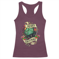 Funny Christmas Tabletop RPG Racerback Tank Top Merry Critmas D20 RPG Gamer Gaming - Wonder Print Shop