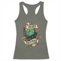 Funny Christmas Tabletop RPG Racerback Tank Top Merry Critmas D20 RPG Gamer Gaming - Wonder Print Shop