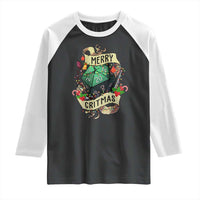 Funny Christmas Tabletop RPG Raglan Shirt Merry Critmas D20 RPG Gamer Gaming - Wonder Print Shop