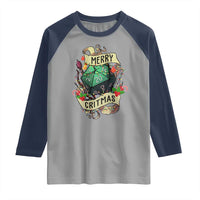 Funny Christmas Tabletop RPG Raglan Shirt Merry Critmas D20 RPG Gamer Gaming - Wonder Print Shop