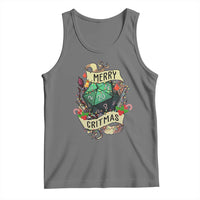 Funny Christmas Tabletop RPG Tank Top Merry Critmas D20 RPG Gamer Gaming - Wonder Print Shop