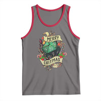 Funny Christmas Tabletop RPG Tank Top Merry Critmas D20 RPG Gamer Gaming - Wonder Print Shop