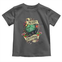 Funny Christmas Tabletop RPG Toddler T Shirt Merry Critmas D20 RPG Gamer Gaming - Wonder Print Shop