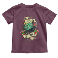 Funny Christmas Tabletop RPG Toddler T Shirt Merry Critmas D20 RPG Gamer Gaming - Wonder Print Shop