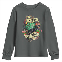 Funny Christmas Tabletop RPG Youth Sweatshirt Merry Critmas D20 RPG Gamer Gaming - Wonder Print Shop