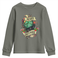 Funny Christmas Tabletop RPG Youth Sweatshirt Merry Critmas D20 RPG Gamer Gaming - Wonder Print Shop