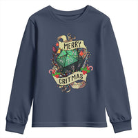 Funny Christmas Tabletop RPG Youth Sweatshirt Merry Critmas D20 RPG Gamer Gaming - Wonder Print Shop