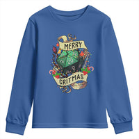 Funny Christmas Tabletop RPG Youth Sweatshirt Merry Critmas D20 RPG Gamer Gaming - Wonder Print Shop