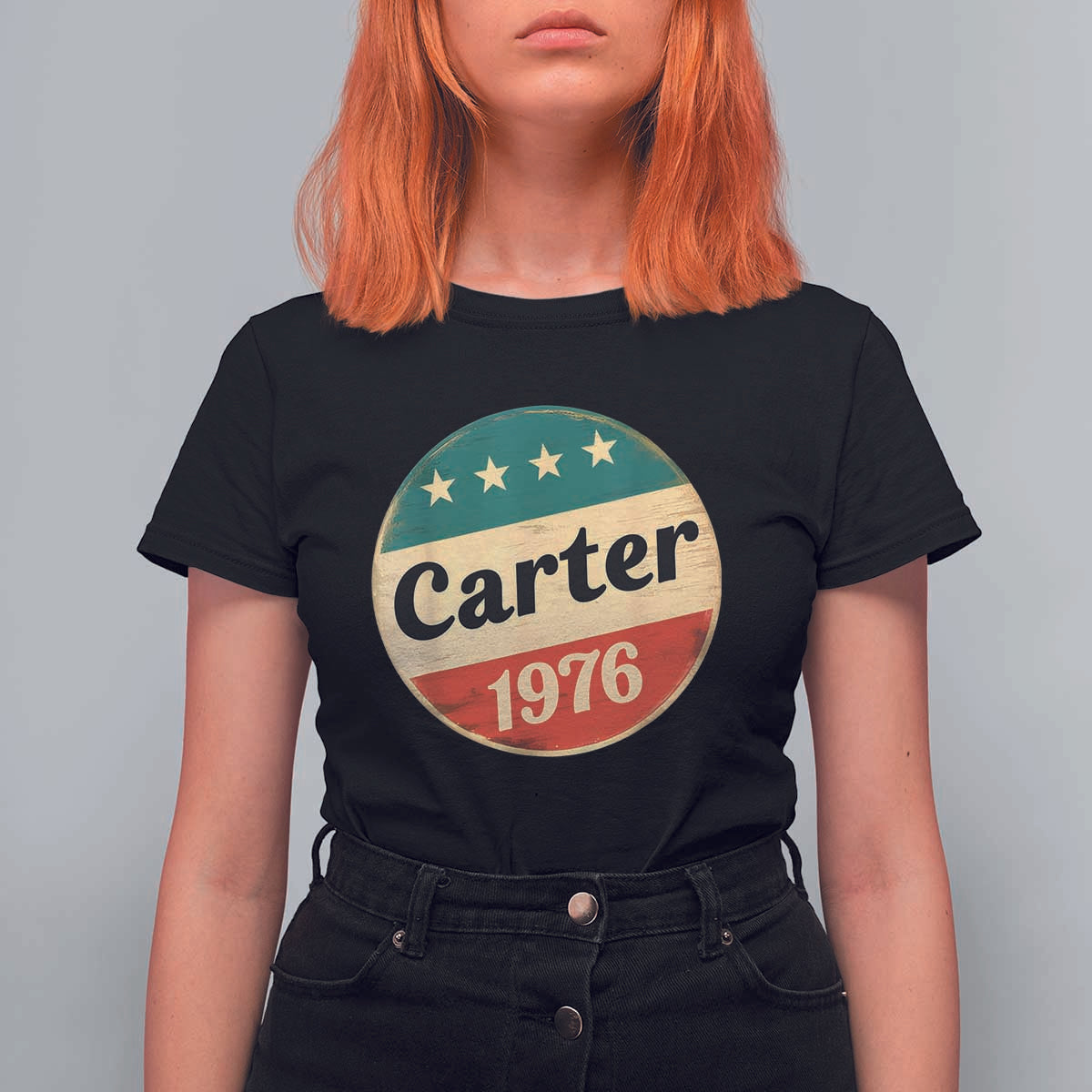 Jimmy Carter Supporter T Shirt For Women 39th President U.S Presidential Election 1976