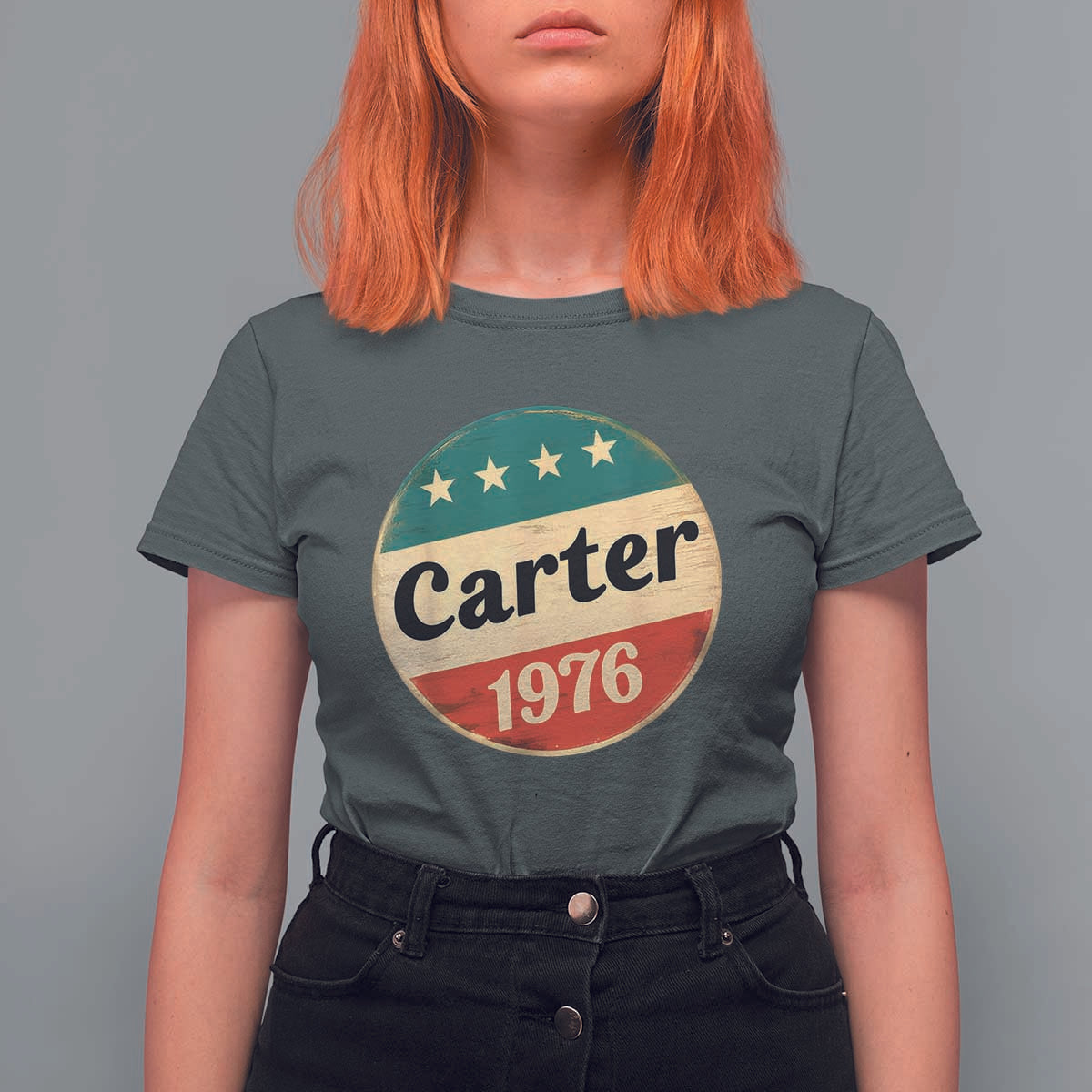 Jimmy Carter Supporter T Shirt For Women 39th President U.S Presidential Election 1976