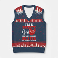 I Am A Buckeye Girl I Suppose I Could Be Quieter V-Neck Knit Sweater Vest Ohio State - Wonder Print Shop
