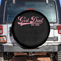 Girl Dad Est 2026 Spare Tire Cover Dad Of Girl 2026 Pink Baby Announcement - Wonder Print Shop