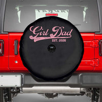 Girl Dad Est 2026 Spare Tire Cover Dad Of Girl 2026 Pink Baby Announcement - Wonder Print Shop