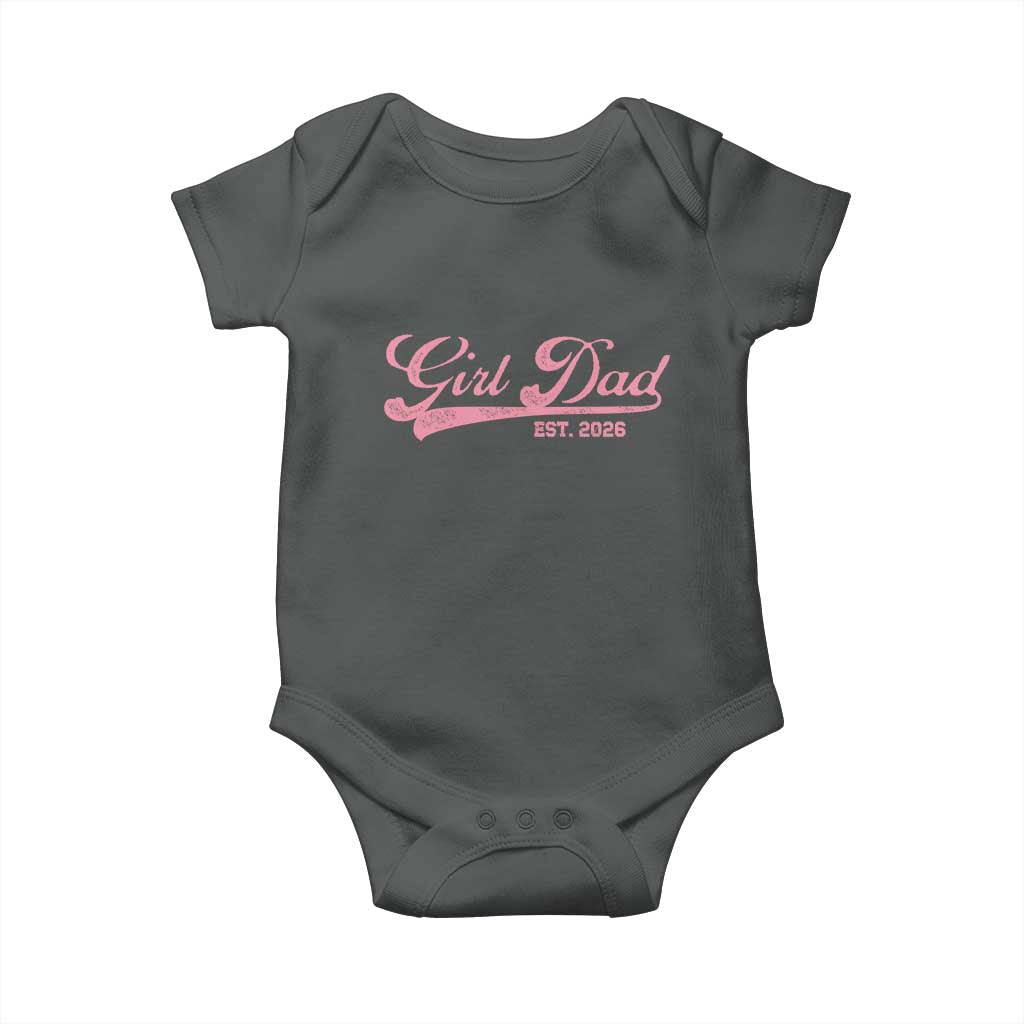 Girl Dad Est 2026 Baby Onesie Dad Of Girl 2026 Pink Baby Announcement - Wonder Print Shop