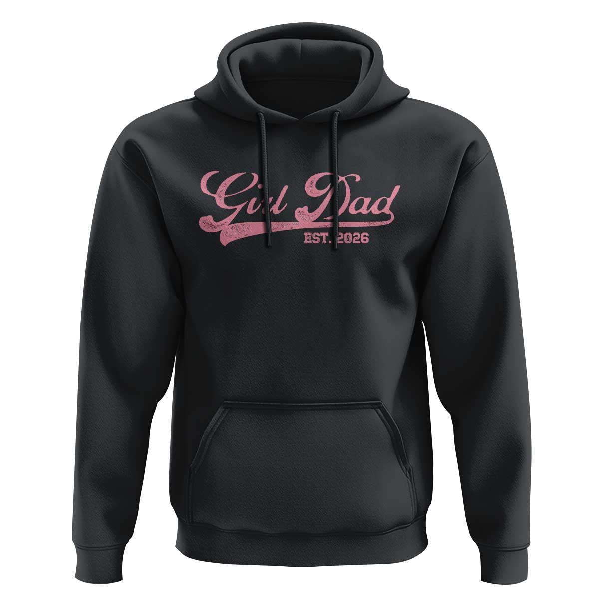 Girl Dad Est 2026 Hoodie Dad Of Girl 2026 Pink Baby Announcement - Wonder Print Shop