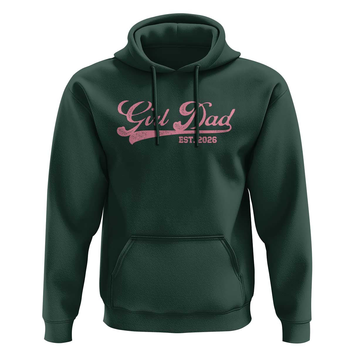 Girl Dad Est 2026 Hoodie Dad Of Girl 2026 Pink Baby Announcement - Wonder Print Shop