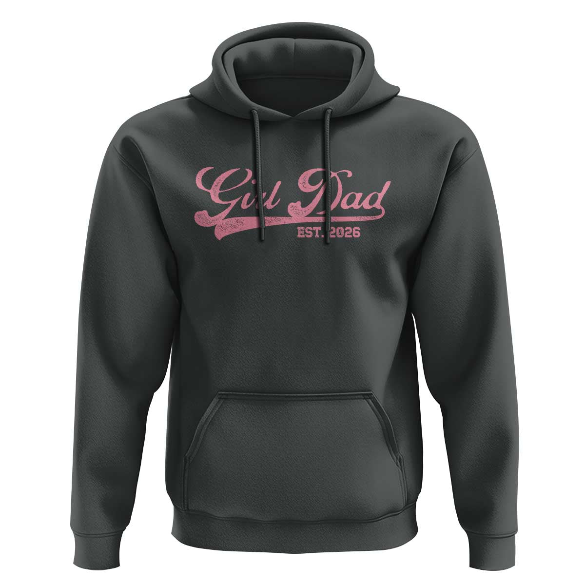 Girl Dad Est 2026 Hoodie Dad Of Girl 2026 Pink Baby Announcement - Wonder Print Shop