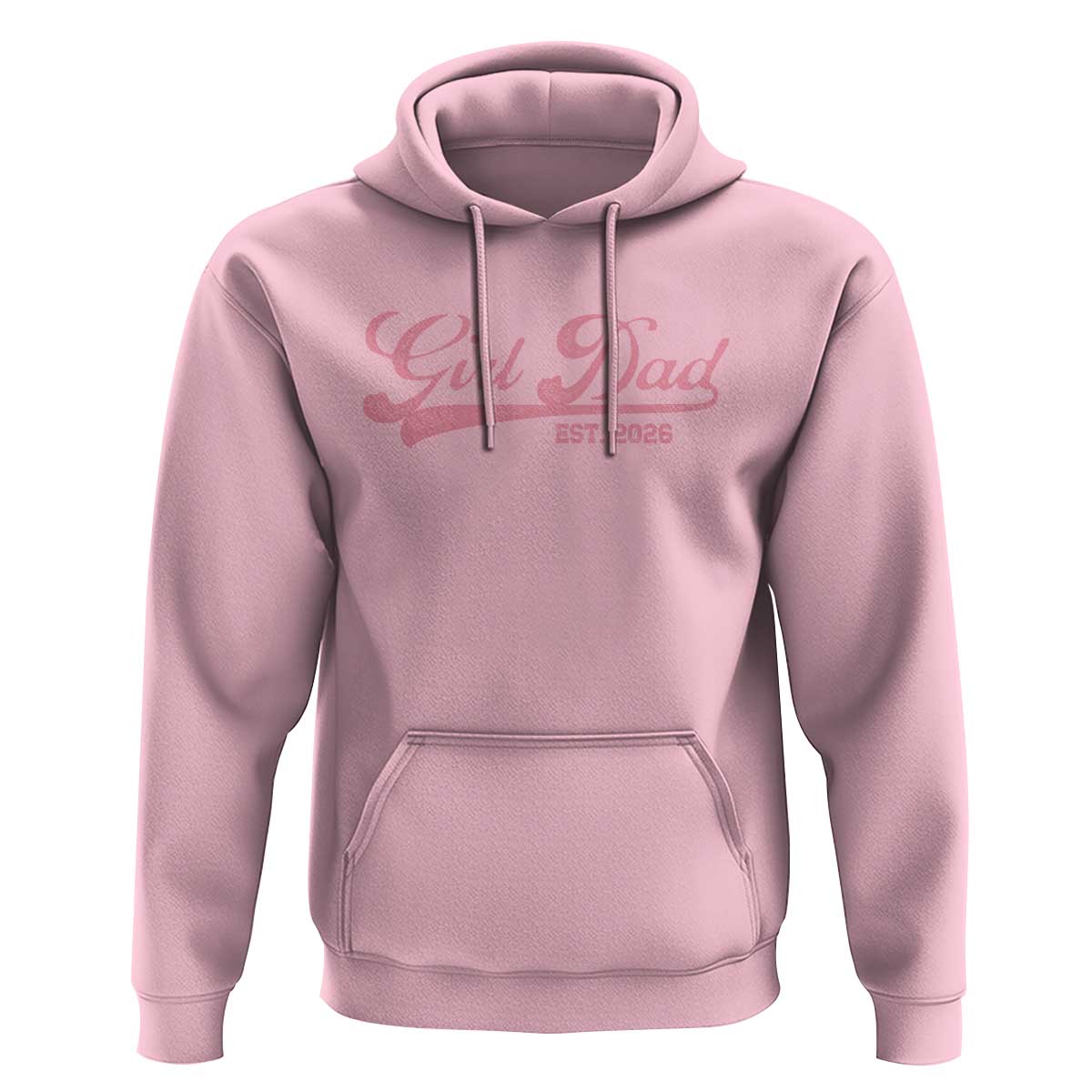 Girl Dad Est 2026 Hoodie Dad Of Girl 2026 Pink Baby Announcement - Wonder Print Shop
