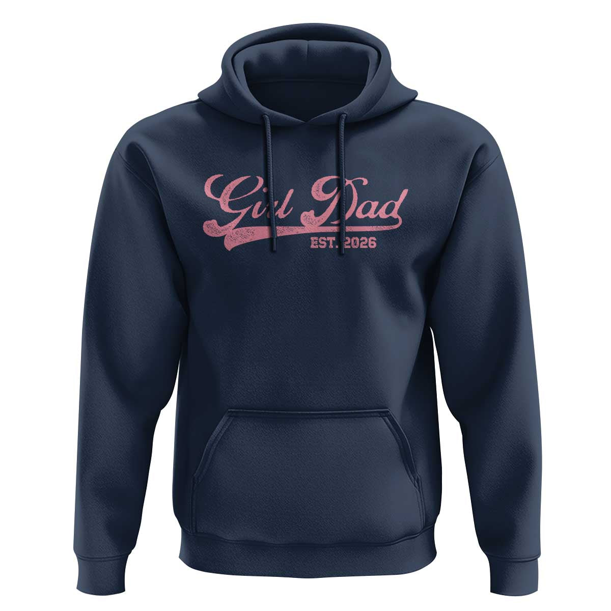 Girl Dad Est 2026 Hoodie Dad Of Girl 2026 Pink Baby Announcement - Wonder Print Shop