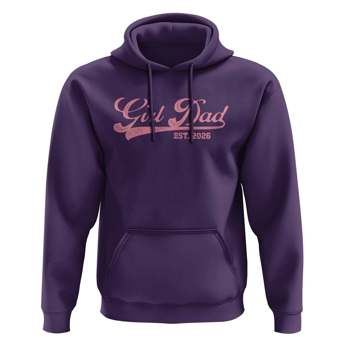 Girl Dad Est 2026 Hoodie Dad Of Girl 2026 Pink Baby Announcement - Wonder Print Shop
