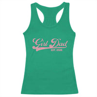 Girl Dad Est 2026 Racerback Tank Top Dad Of Girl 2026 Pink Baby Announcement - Wonder Print Shop