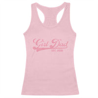 Girl Dad Est 2026 Racerback Tank Top Dad Of Girl 2026 Pink Baby Announcement - Wonder Print Shop