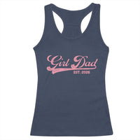 Girl Dad Est 2026 Racerback Tank Top Dad Of Girl 2026 Pink Baby Announcement - Wonder Print Shop