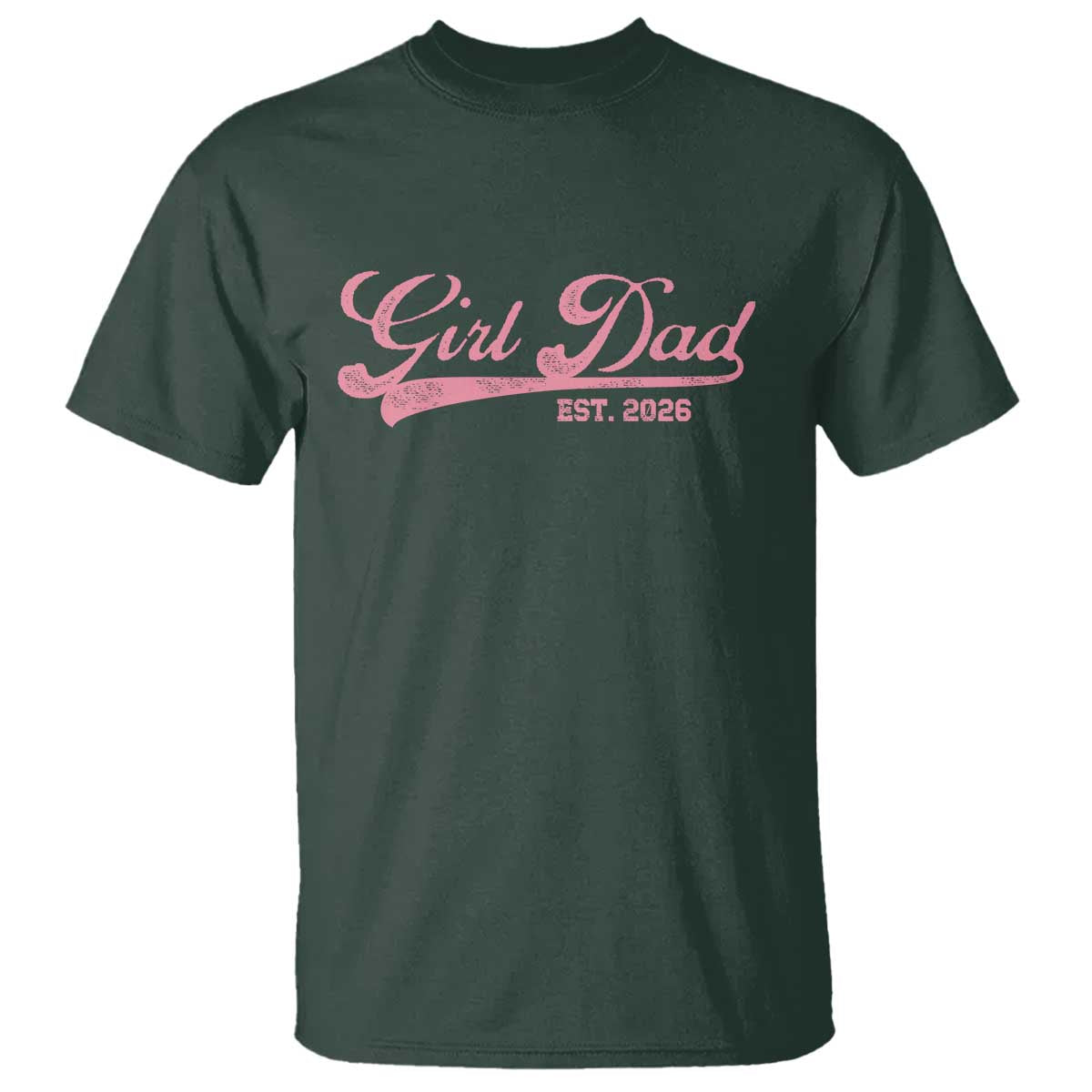 Girl Dad Est 2026 T Shirt Dad Of Girl 2026 Pink Baby Announcement - Wonder Print Shop