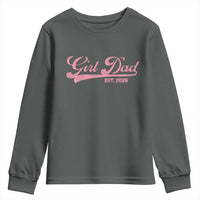 Girl Dad Est 2026 Youth Sweatshirt Dad Of Girl 2026 Pink Baby Announcement - Wonder Print Shop