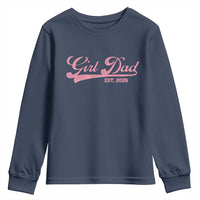 Girl Dad Est 2026 Youth Sweatshirt Dad Of Girl 2026 Pink Baby Announcement - Wonder Print Shop