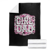 Girl Dad Throw Blanket Pink Camo Hunting Daddy Father's Day - Wonder Print Shop