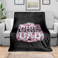 Girl Dad Throw Blanket Pink Camo Hunting Daddy Father's Day - Wonder Print Shop