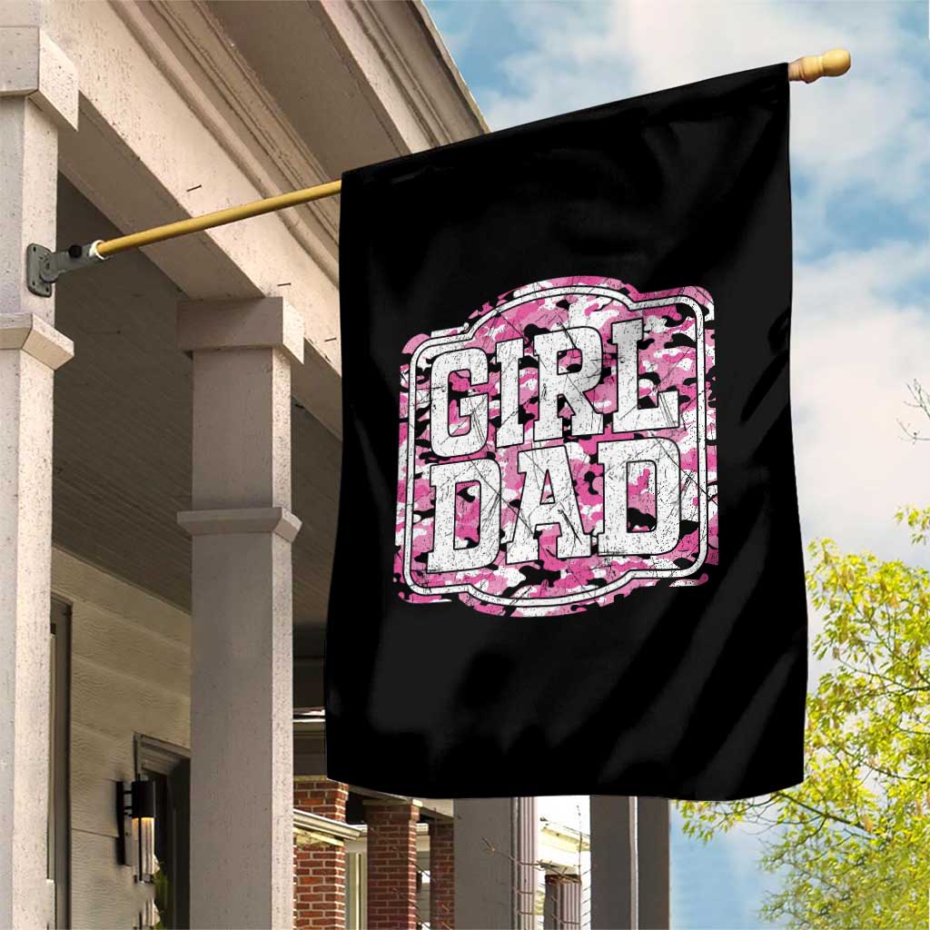 Girl Dad Garden Flag Pink Camo Hunting Daddy Father's Day - Wonder Print Shop