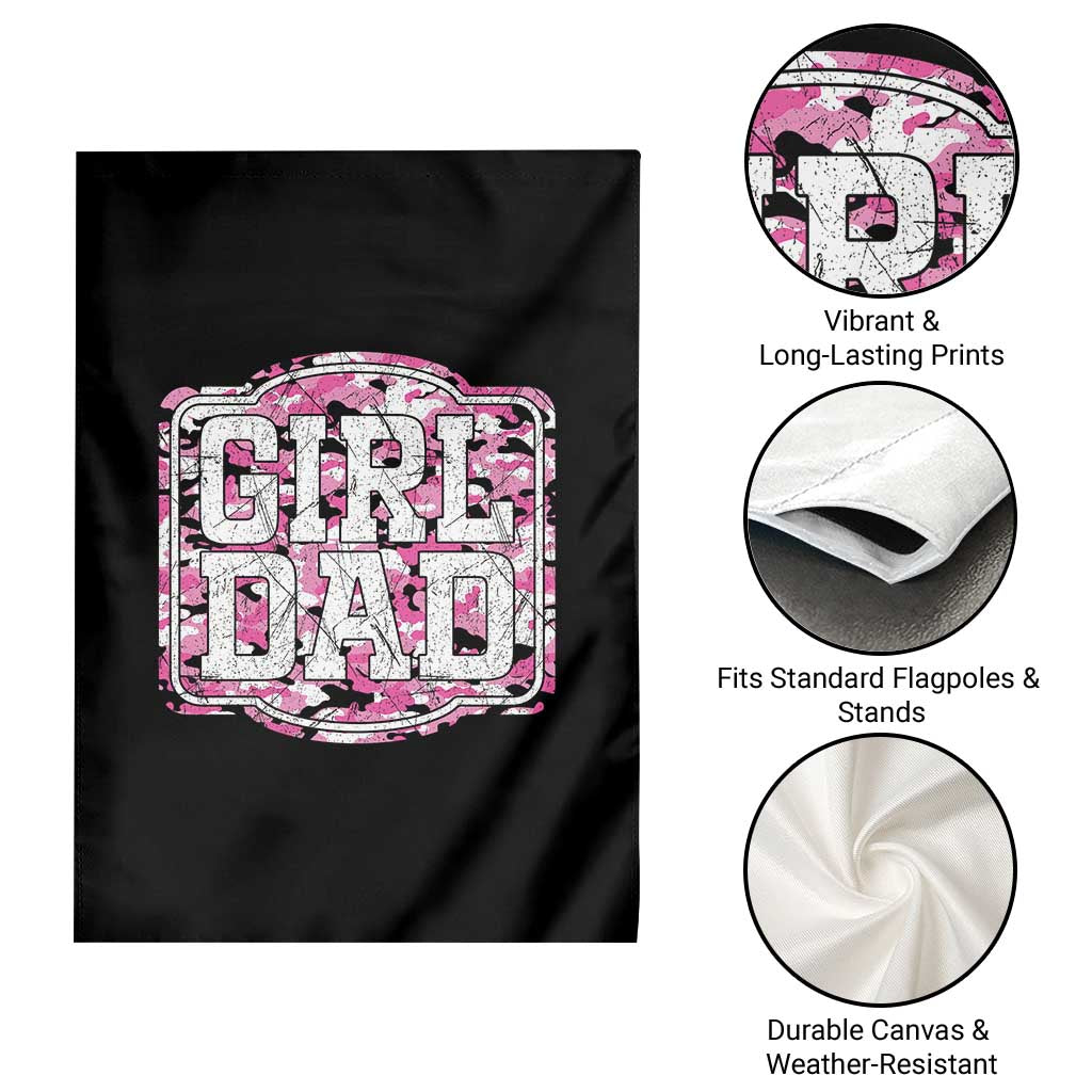 Girl Dad Garden Flag Pink Camo Hunting Daddy Father's Day - Wonder Print Shop