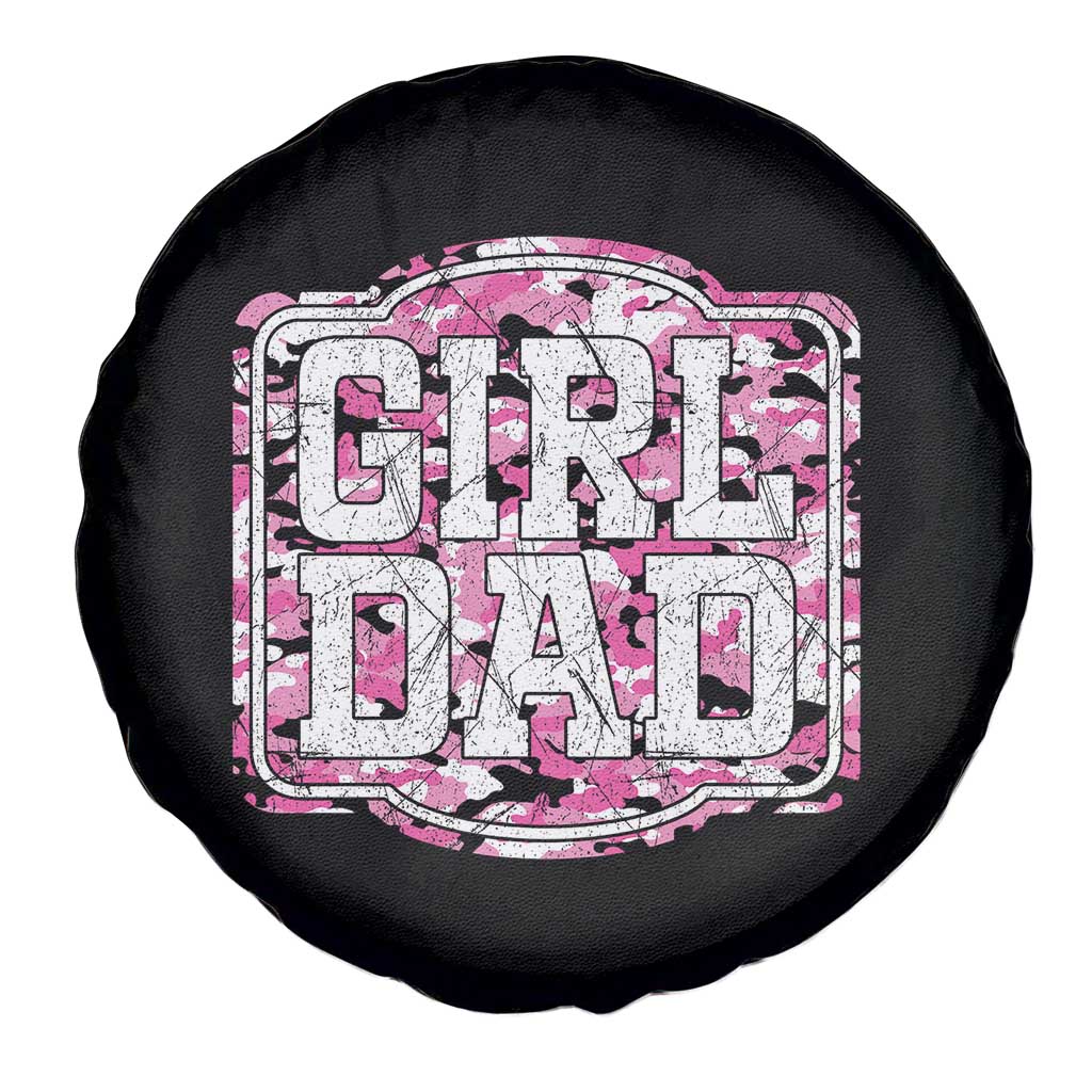 Girl Dad Spare Tire Cover Pink Camo Hunting Daddy Father's Day - Wonder Print Shop