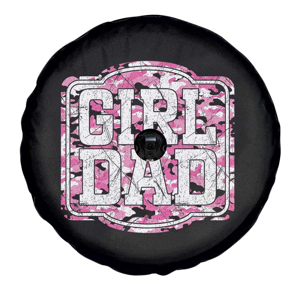 Girl Dad Spare Tire Cover Pink Camo Hunting Daddy Father's Day - Wonder Print Shop