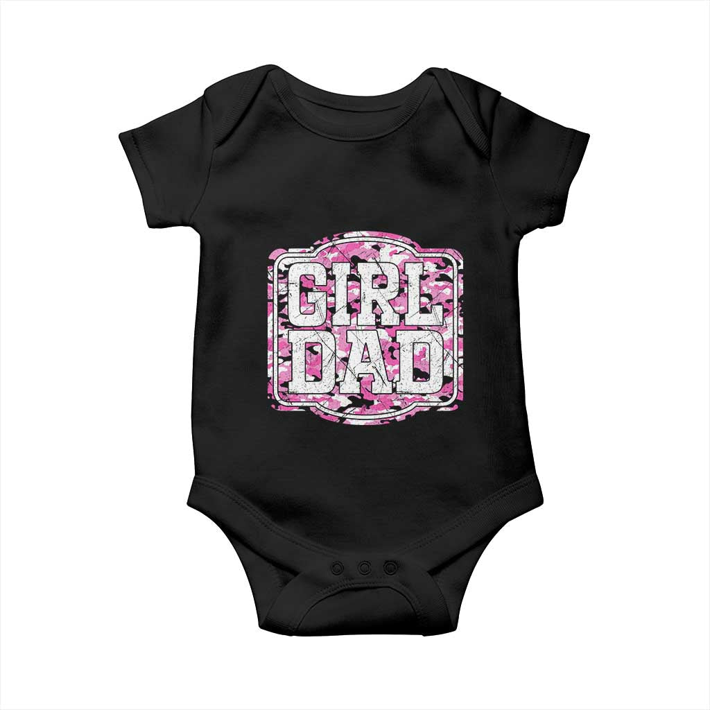 Girl Dad Baby Onesie Pink Camo Hunting Daddy Father's Day - Wonder Print Shop