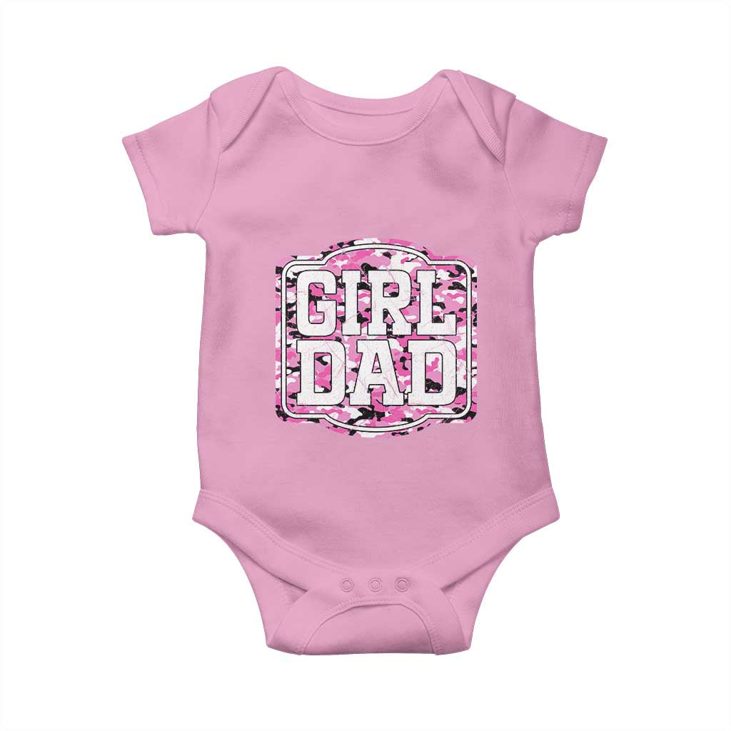 Girl Dad Baby Onesie Pink Camo Hunting Daddy Father's Day - Wonder Print Shop
