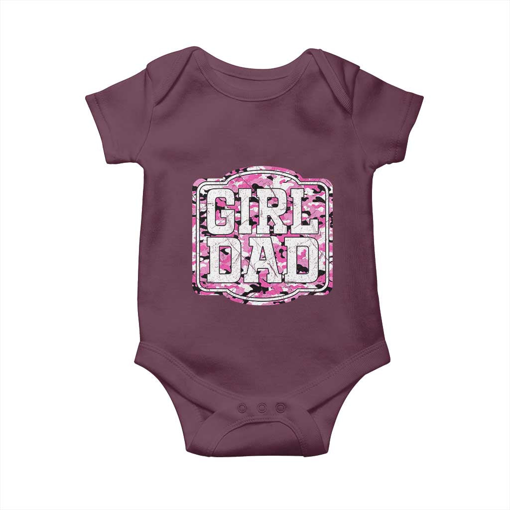 Girl Dad Baby Onesie Pink Camo Hunting Daddy Father's Day - Wonder Print Shop