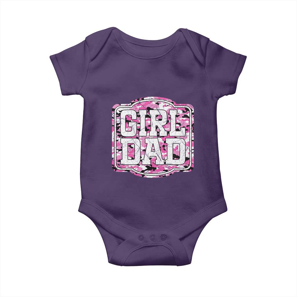 Girl Dad Baby Onesie Pink Camo Hunting Daddy Father's Day - Wonder Print Shop