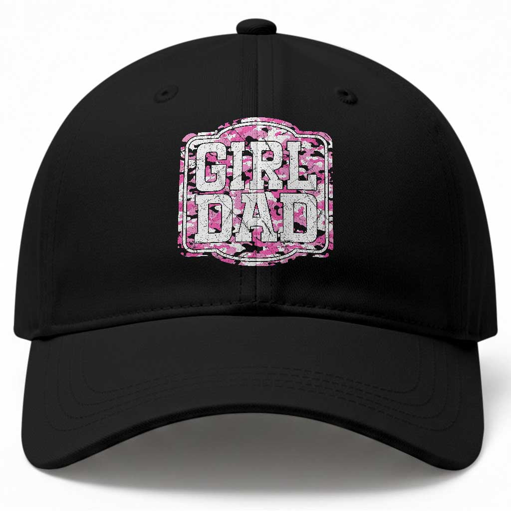 Girl Dad Baseball Cap Pink Camo Hunting Daddy Father's Day