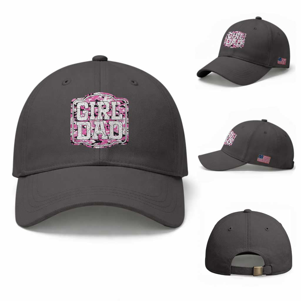 Girl Dad Baseball Cap Pink Camo Hunting Daddy Father's Day