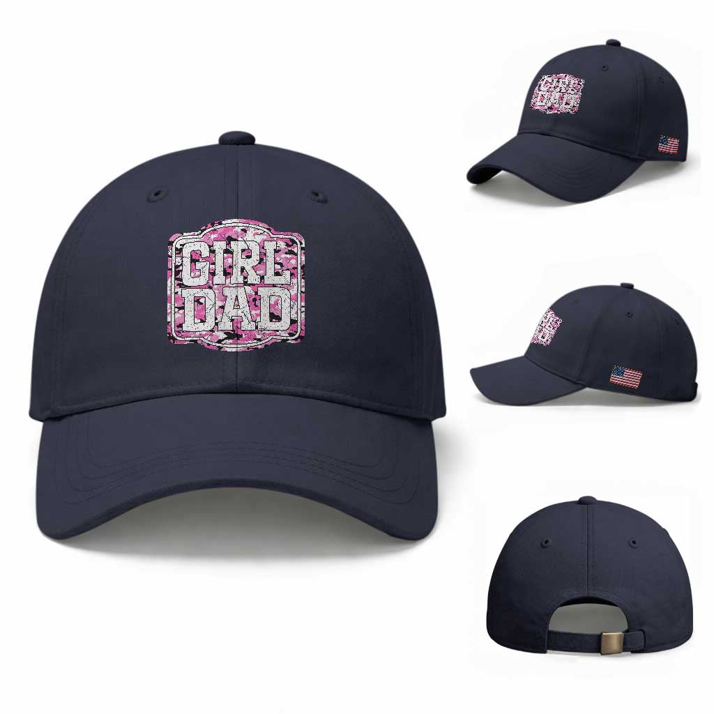 Girl Dad Baseball Cap Pink Camo Hunting Daddy Father's Day