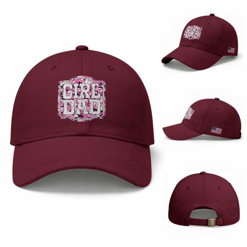 Girl Dad Baseball Cap Pink Camo Hunting Daddy Father's Day