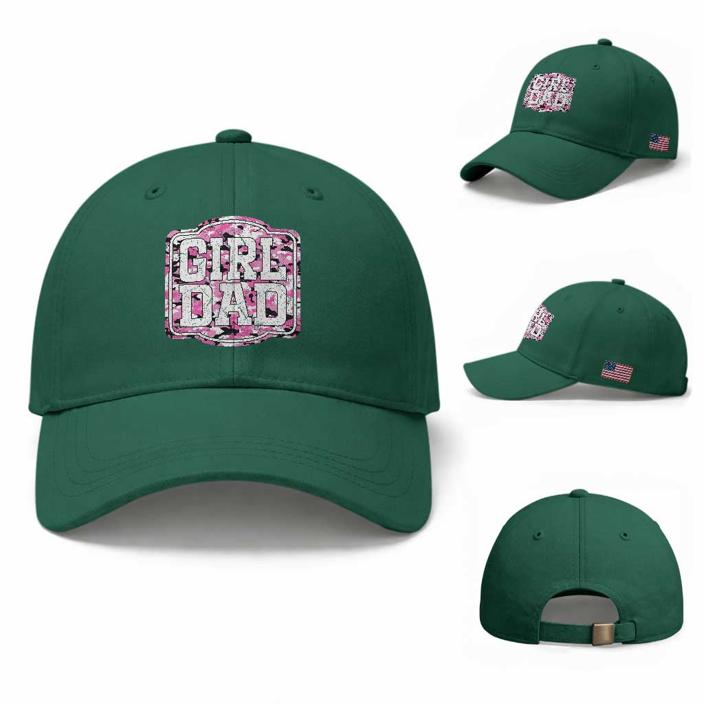 Girl Dad Baseball Cap Pink Camo Hunting Daddy Father's Day